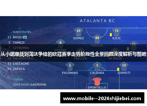 从小组鏖战到淘汰争锋的欧冠赛季走势阶段性全景回顾深度解析与前瞻